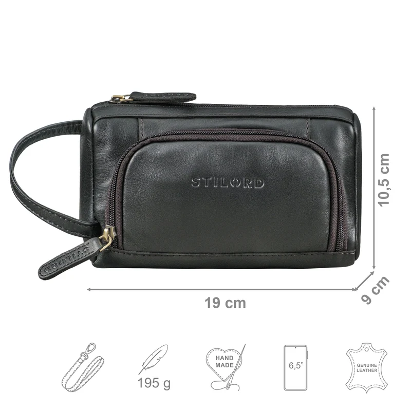 "Tony" Vintage Federmäppchen Groß Leder