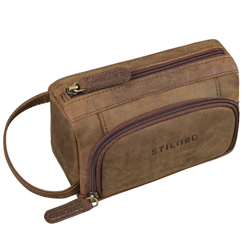 "Tony" Vintage Federmäppchen Groß Leder