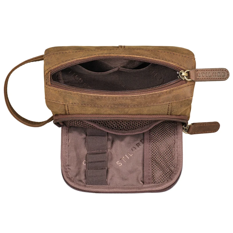"Tony" Vintage Federmäppchen Groß Leder