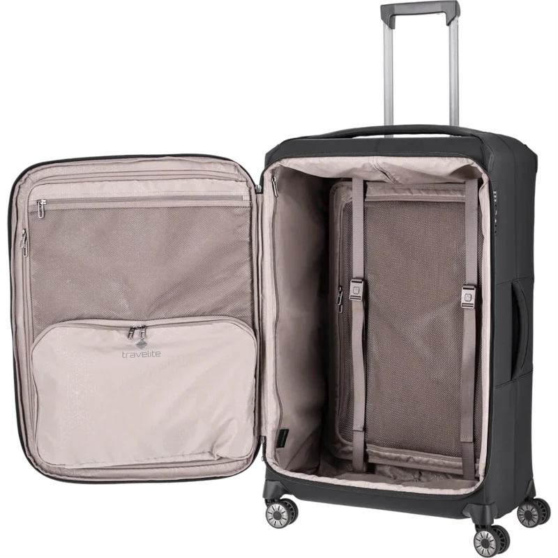 Travelite Priima 4-Rollen-Trolley 79 cm -Schwarz