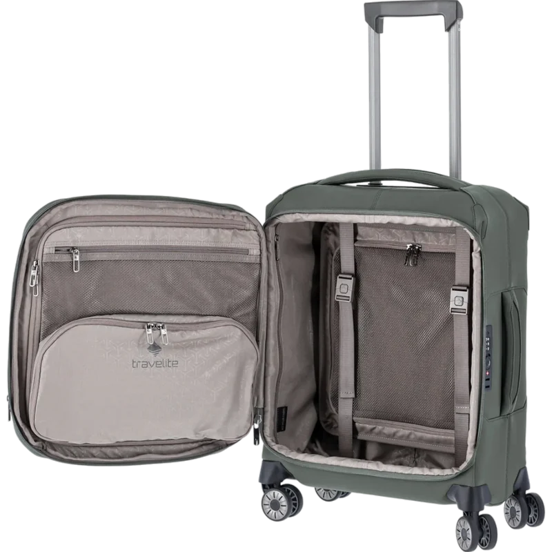 Travelite Priima 4-Rollen-Kabinentrolley 55 cm -Oliv