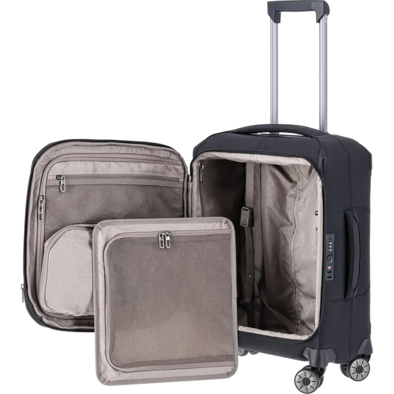 Travelite Priima 4-Rollen-Kabinentrolley 55 cm -Schwarz