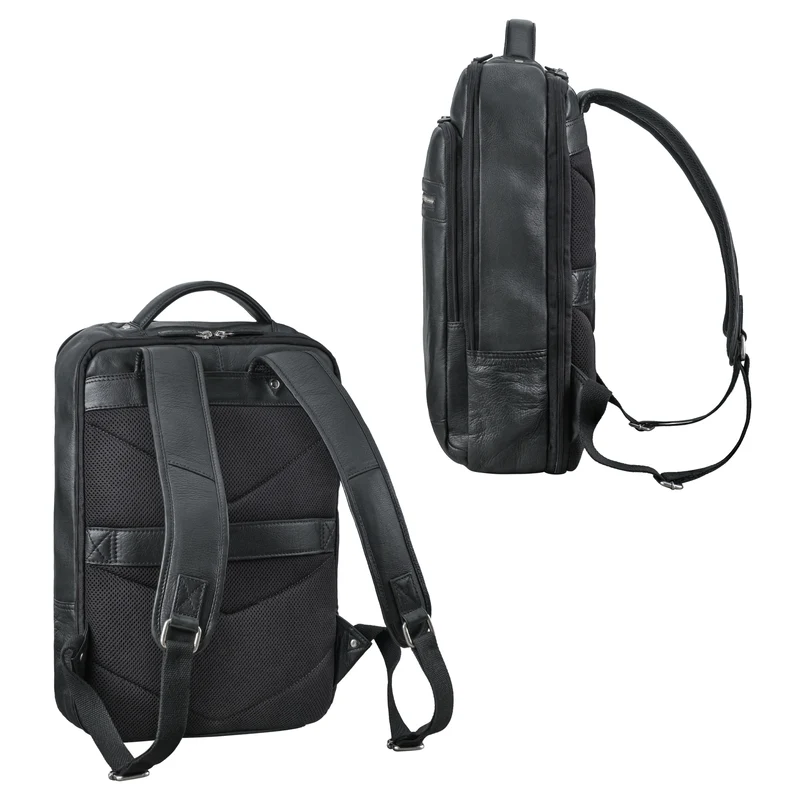 "Banks" Moderner Leder Rucksack Laptop 15,6 Zoll
