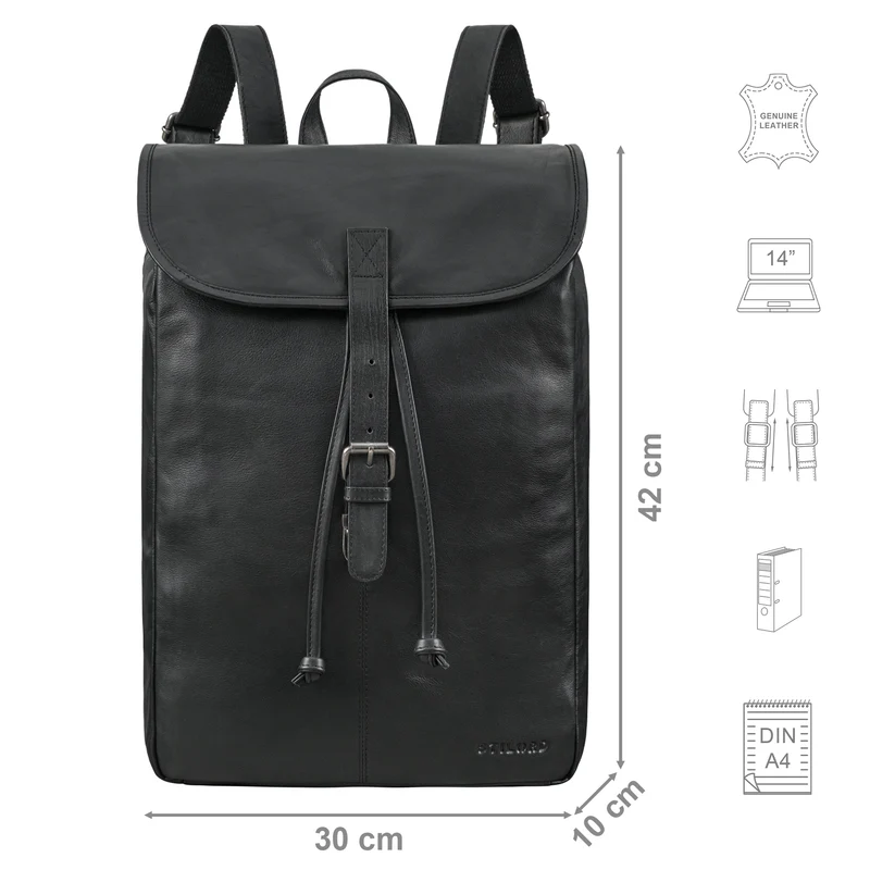 "Tracy" Vintage Rucksack Damen Leder Groß