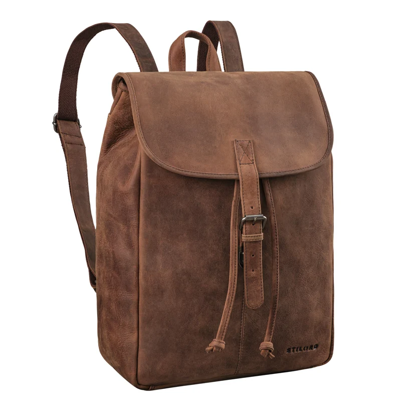 "Tracy" Vintage Rucksack Damen Leder Groß