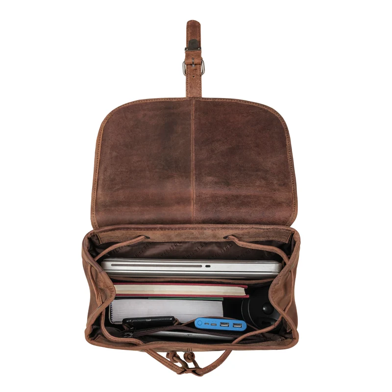 "Tracy" Vintage Rucksack Damen Leder Groß