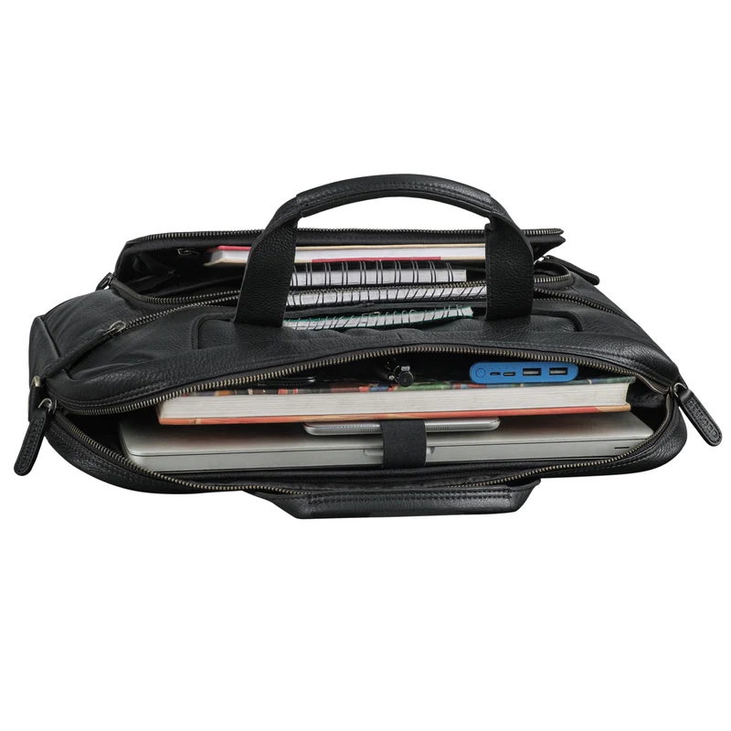 "Cyrus" Vintage Laptoptasche 17 Zoll Leder Herren Groß