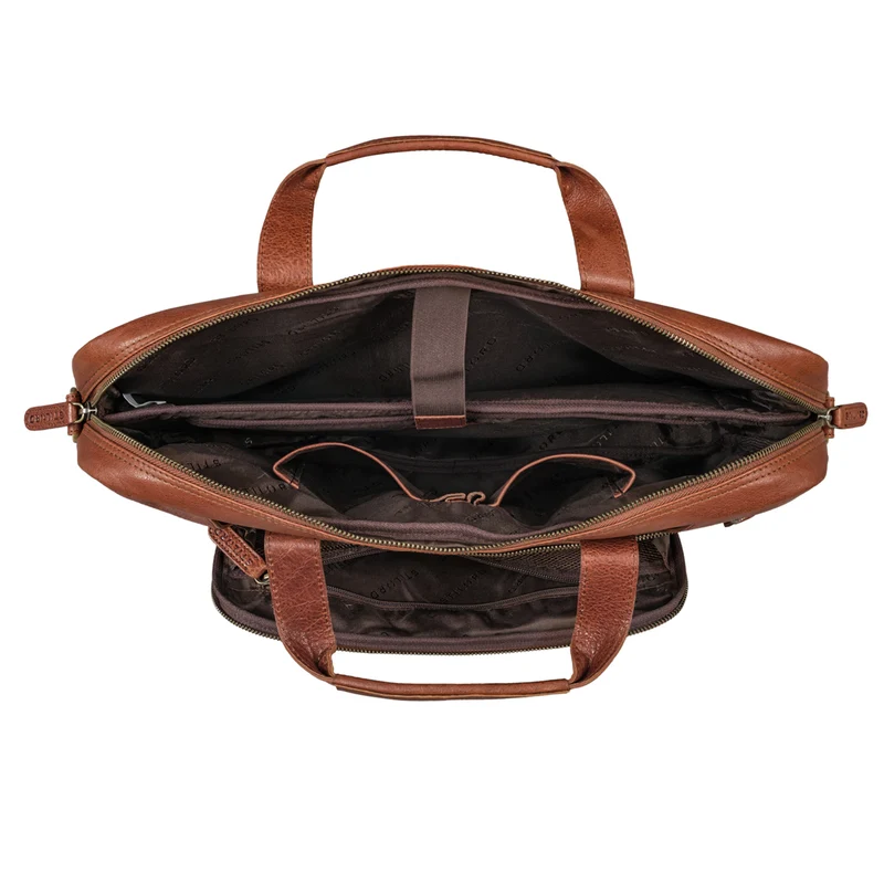 "Cyrus" Vintage Laptoptasche 17 Zoll Leder Herren Groß