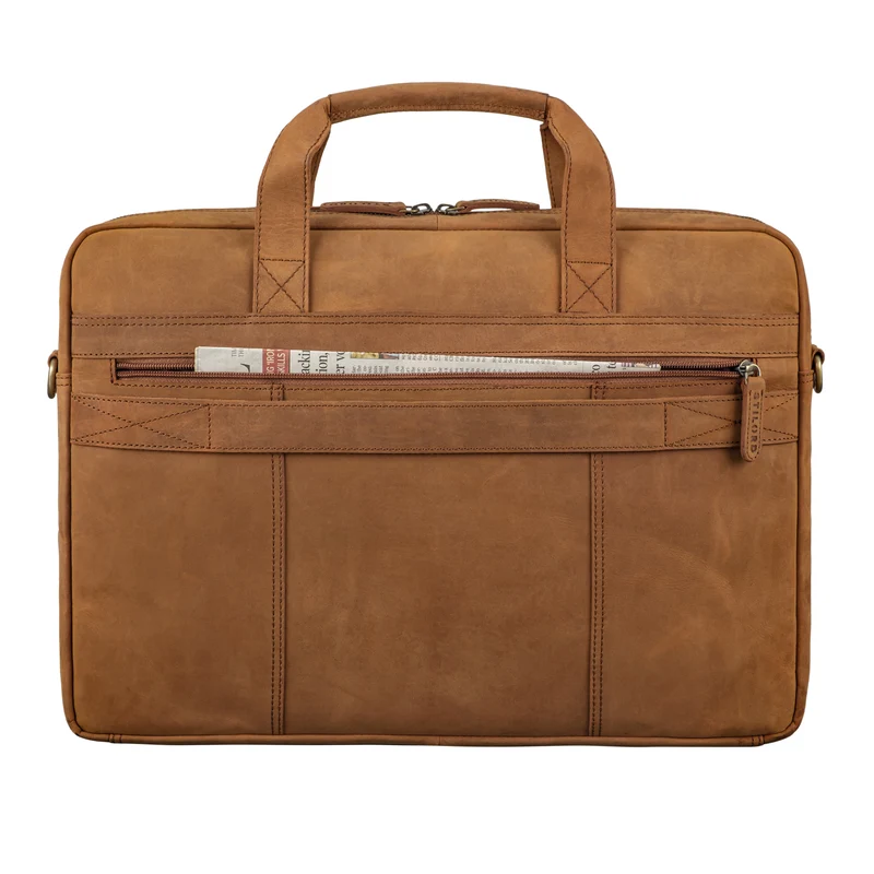 "Cyrus" Vintage Laptoptasche 17 Zoll Leder Herren Groß