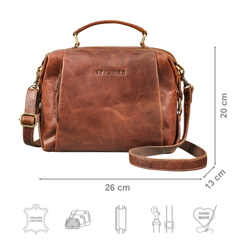 "Vera" Vintage Leder Umhängetasche Damen