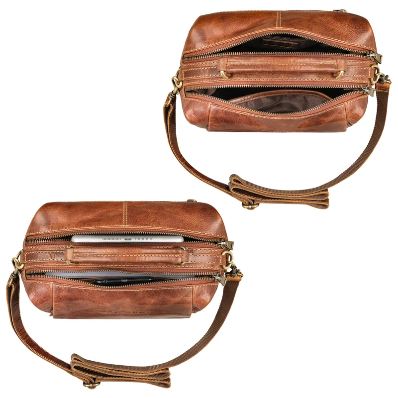 "Vera" Vintage Leder Umhängetasche Damen