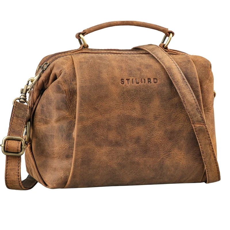 "Vera" Vintage Leder Umhängetasche Damen