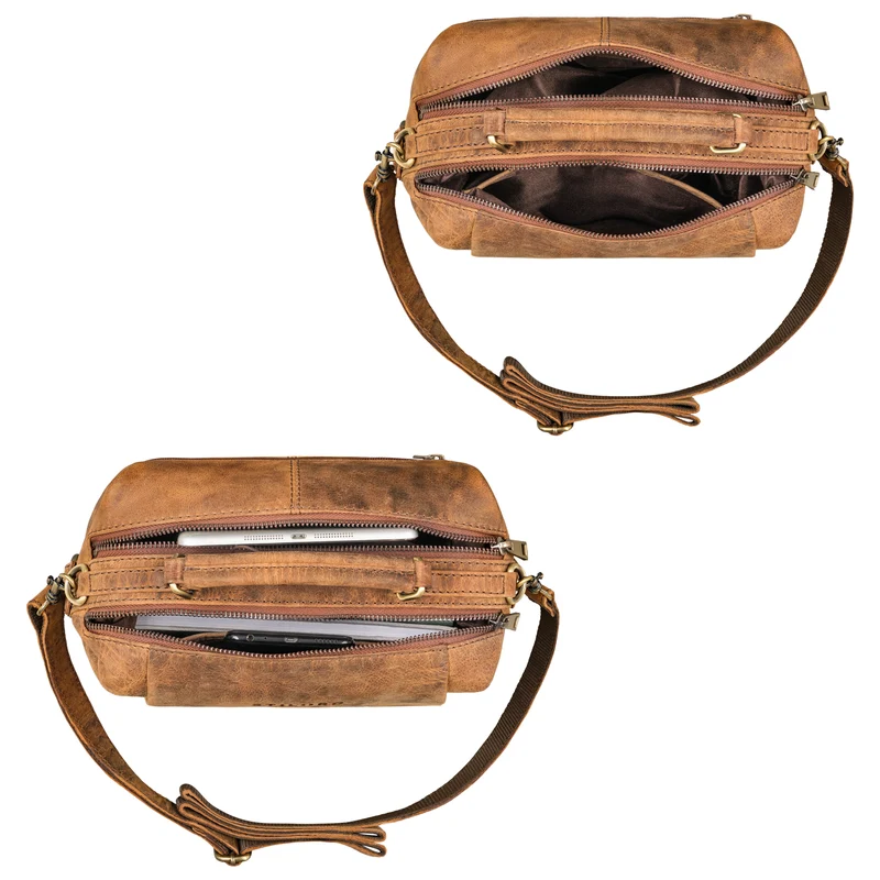 "Vera" Vintage Leder Umhängetasche Damen