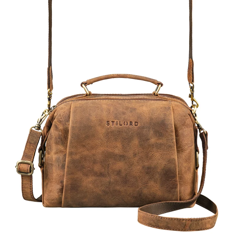 "Vera" Vintage Leder Umhängetasche Damen
