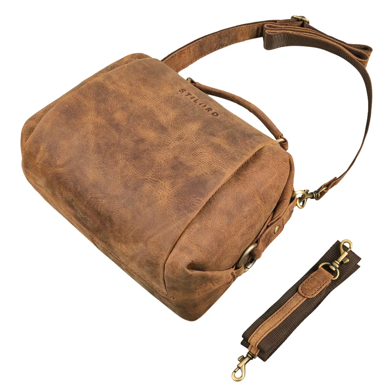 "Vera" Vintage Leder Umhängetasche Damen