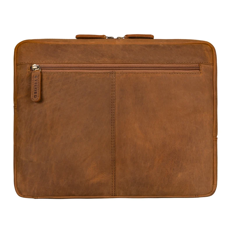 "Merkur" Vintage Aktenmappe Laptophülle Leder 13 - 14 Zoll Notebook