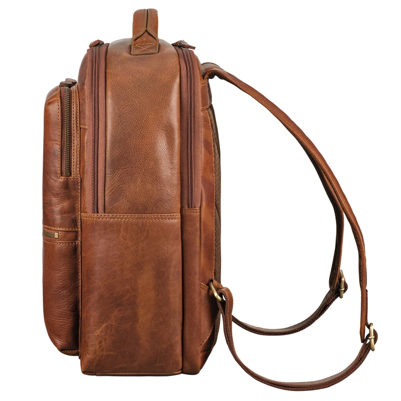 "Tomke" Leder Rucksack mit Laptopfach
