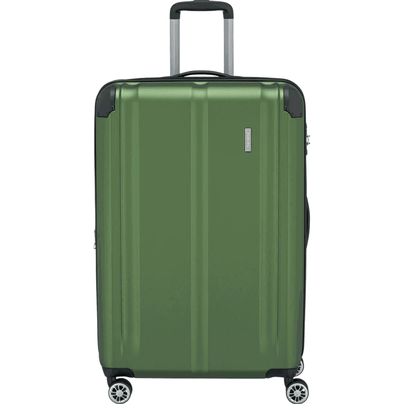 Travelite City 4-Rollen Trolley L 77 cm -Grün