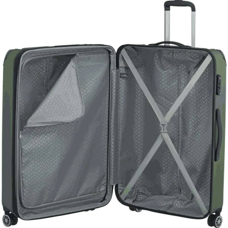 Travelite City 4-Rollen Trolley L 77 cm -Grün