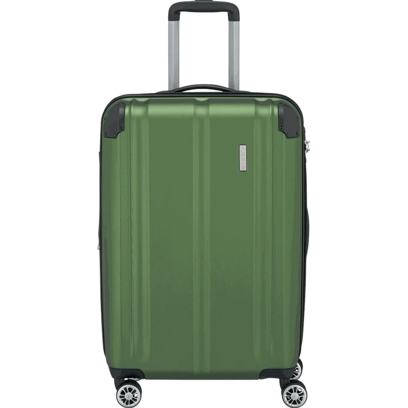 Travelite City 4-Rollen Trolley M 68 cm -Grün