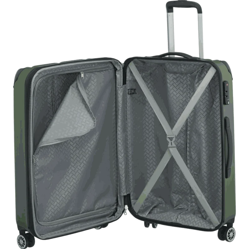 Travelite City 4-Rollen Trolley M 68 cm -Grün
