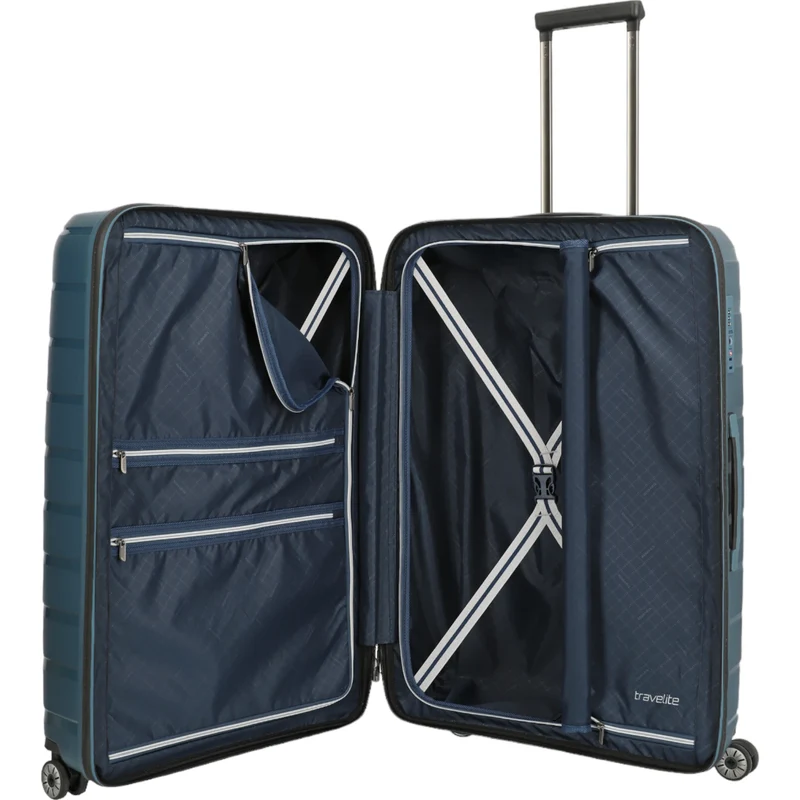 Travelite Air Base 4-Rollen-Trolley L 77 cm -Eisblau