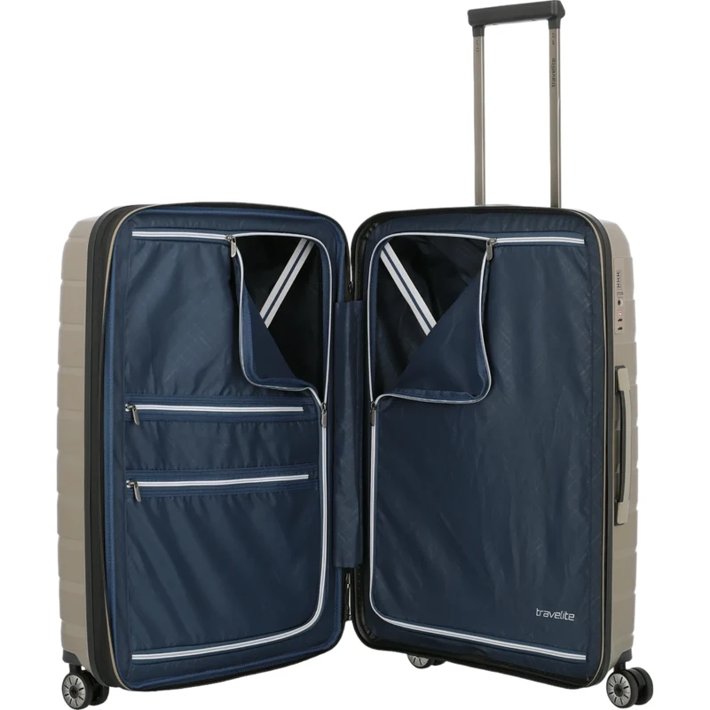 Travelite Air Base 4-Rollen-Trolley M 67 cm -Champagner