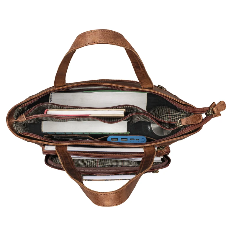 "Jolene" Vintage Shopper Damen Leder Handtasche Groß