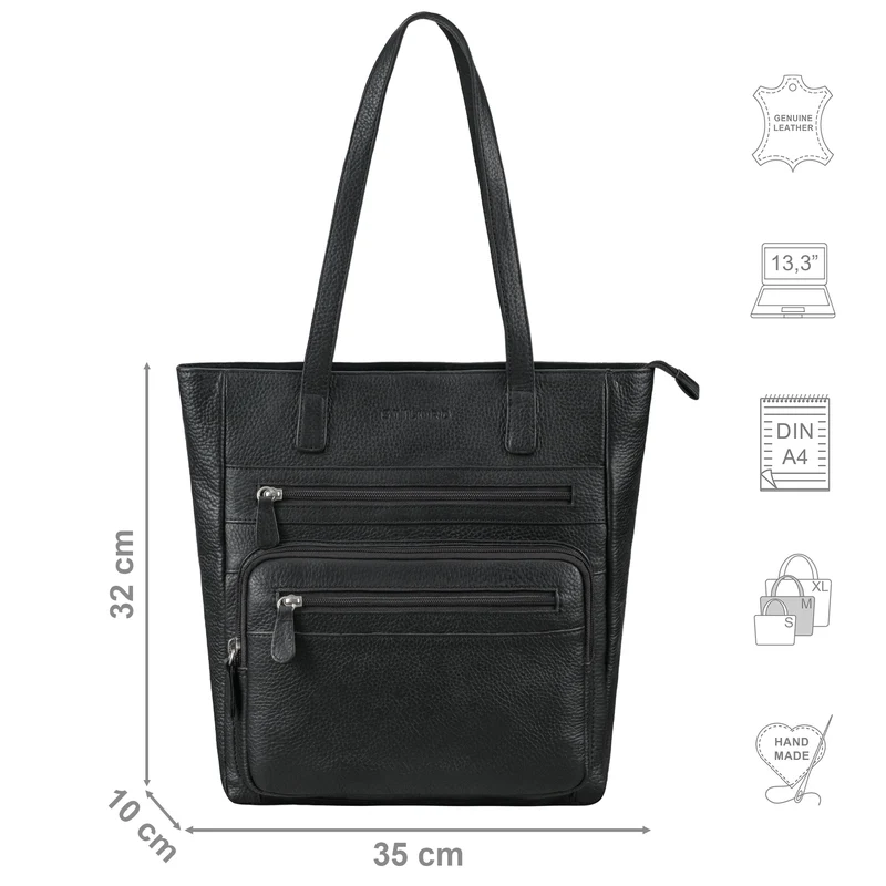 "Jolene" Vintage Shopper Damen Leder Handtasche Groß