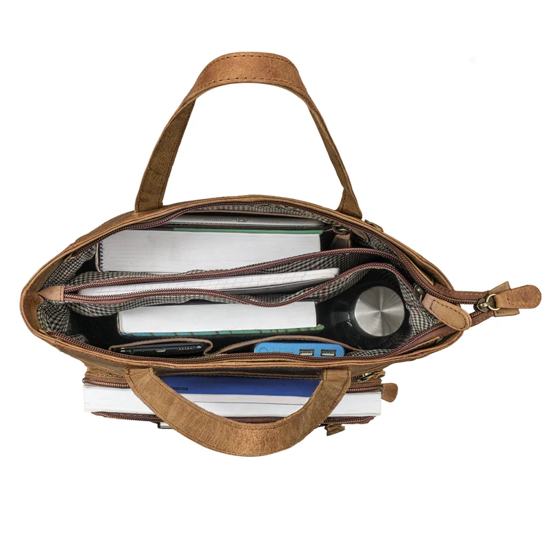 "Jolene" Vintage Shopper Damen Leder Handtasche Groß