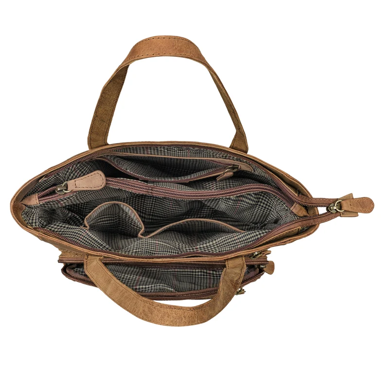 "Jolene" Vintage Shopper Damen Leder Handtasche Groß
