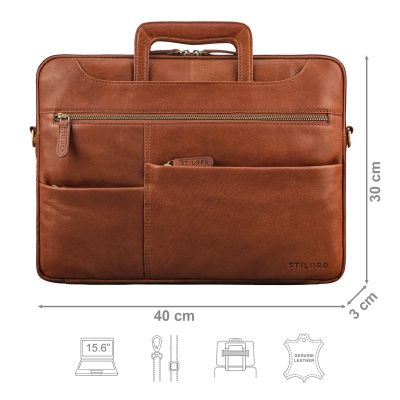 "Farleigh" 15.6 Zoll Laptoptasche Leder