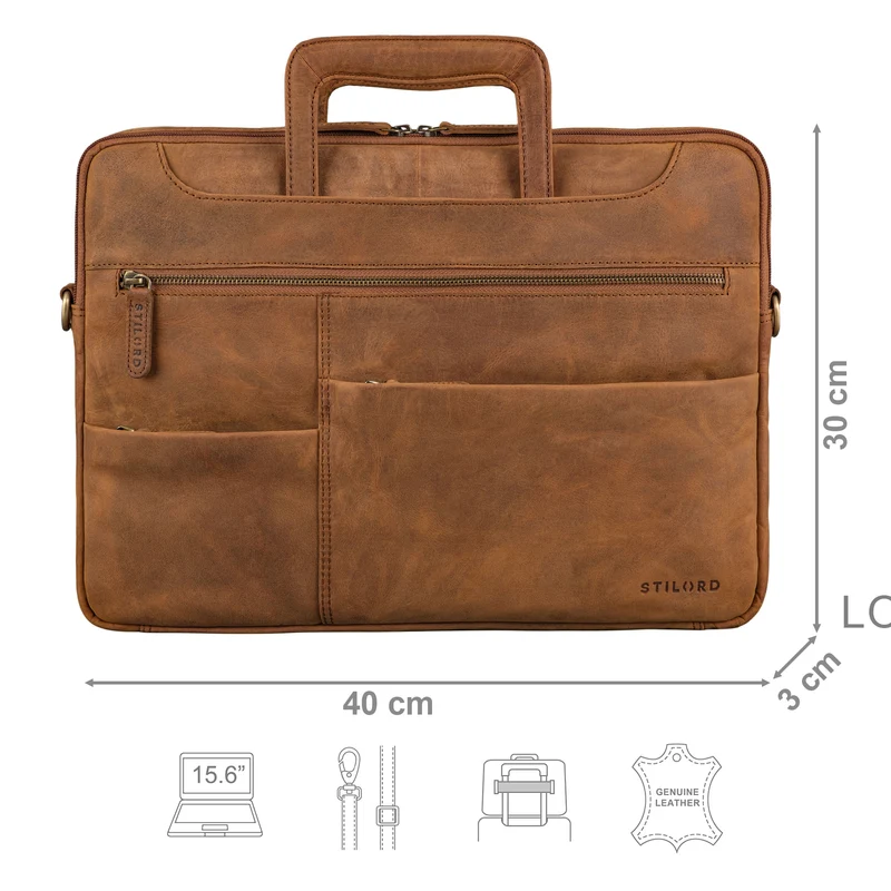 "Farleigh" 15.6 Zoll Laptoptasche Leder