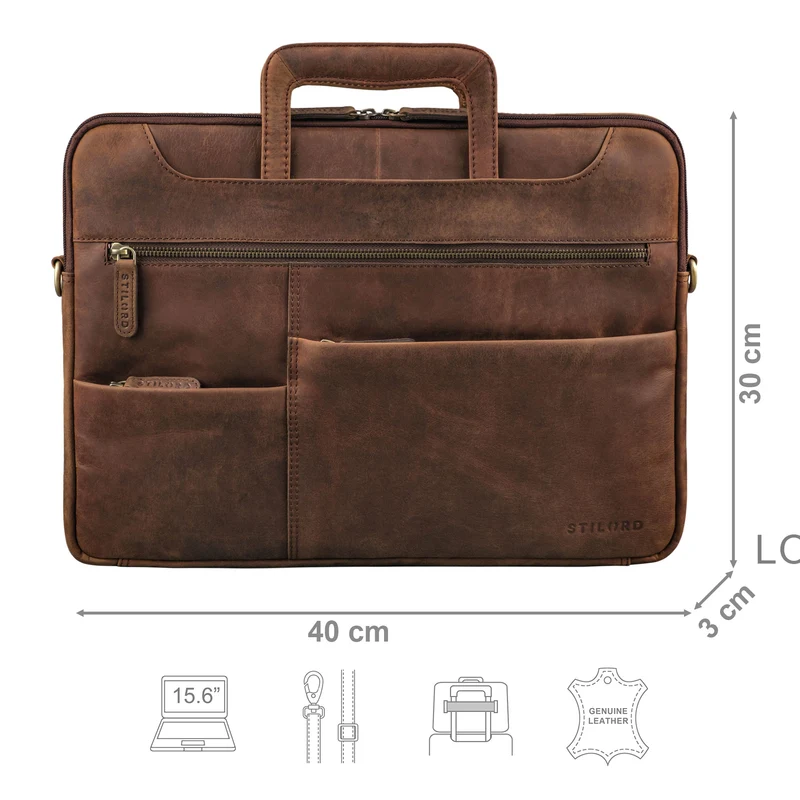 "Farleigh" 15.6 Zoll Laptoptasche Leder