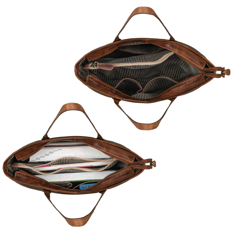 "Harmony" Vintage Handtasche Damen Mittelgroß Leder