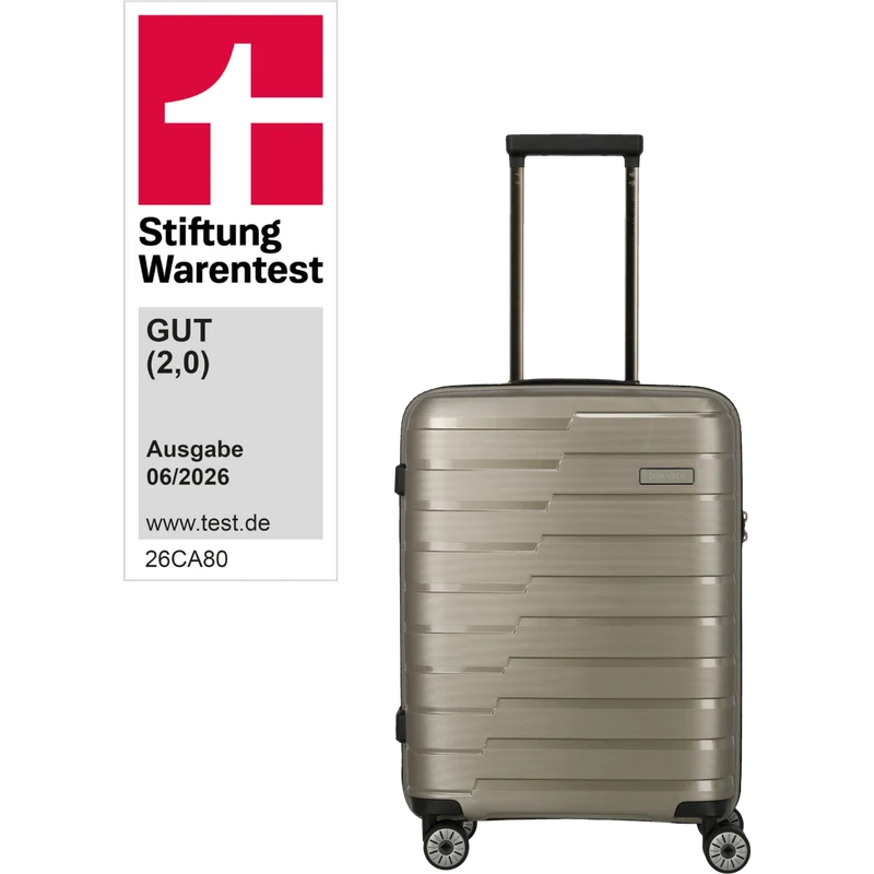 Travelite Air Base 4-Rollen-Kabinentrolley S 55 cm -Champagner