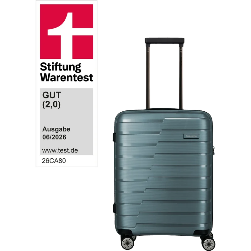 Travelite Air Base 4-Rollen-Kabinentrolley S 55 cm -Eisblau