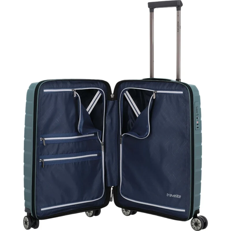 Travelite Air Base 4-Rollen-Kabinentrolley S 55 cm -Eisblau