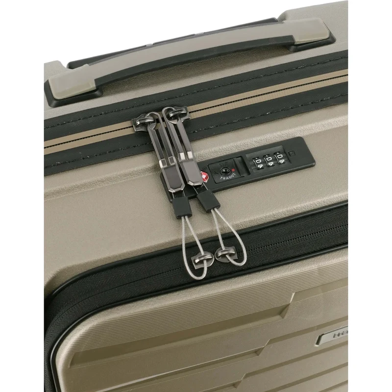 Travelite Air Base 4-Rollen-Kabinentrolley mit Vortasche S 55 cm -Champagner