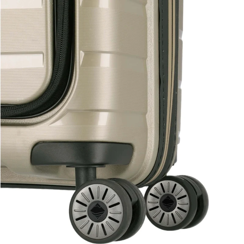 Travelite Air Base 4-Rollen-Kabinentrolley mit Vortasche S 55 cm -Champagner