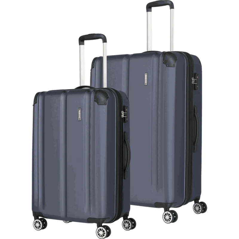 Travelite City 4-Rollen Kofferset 2tlg. L/M -Marine