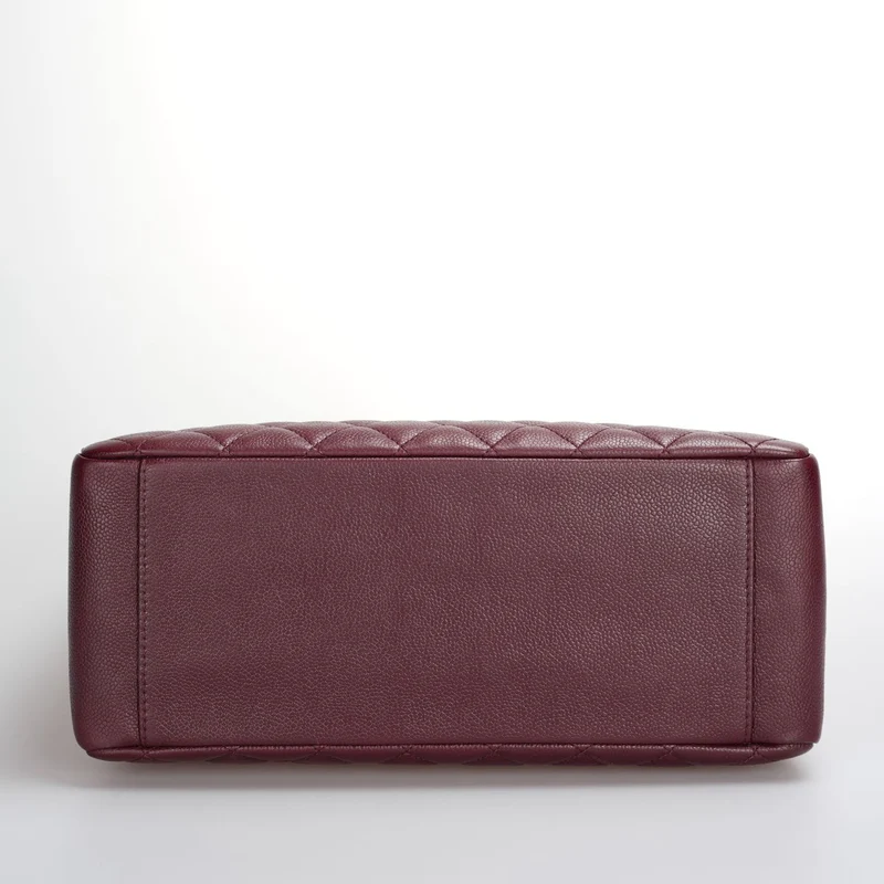 Chanel Shopping Tote Burgundy Medium Cavier Leder