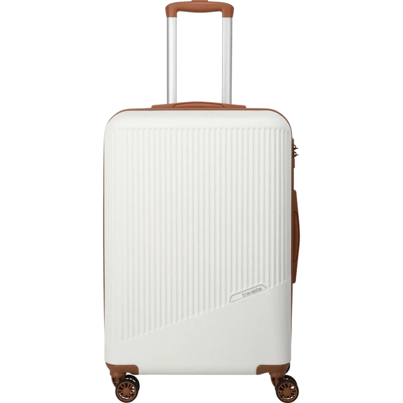 Travelite Bali 4-Rollen-Trolley M 67 cm -Weiss/cognac