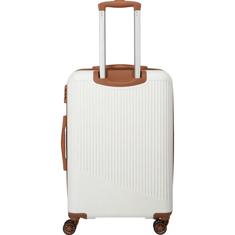 Travelite Bali 4-Rollen-Trolley M 67 cm -Weiss/cognac