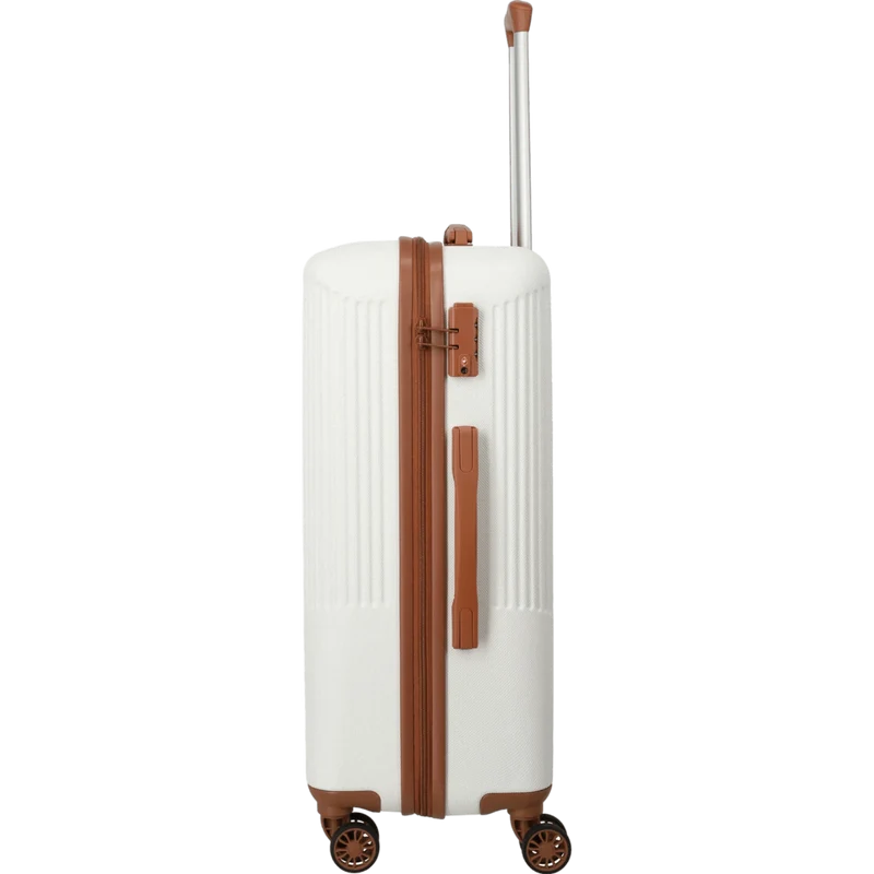 Travelite Bali 4-Rollen-Trolley M 67 cm -Weiss/cognac
