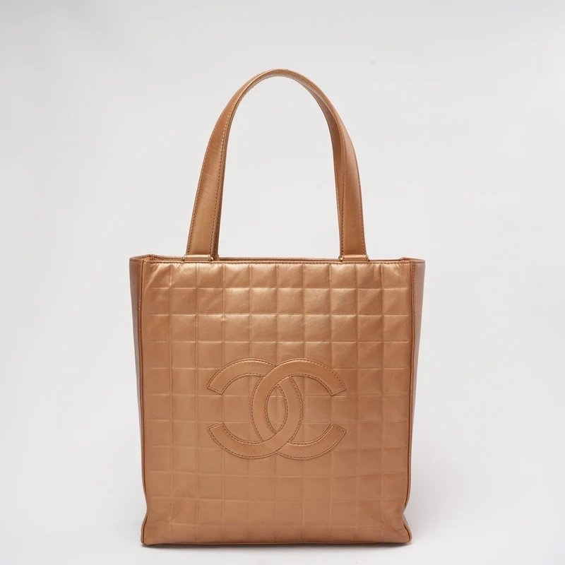 Chanel CC Metallic Golden Vintage Tragetasche