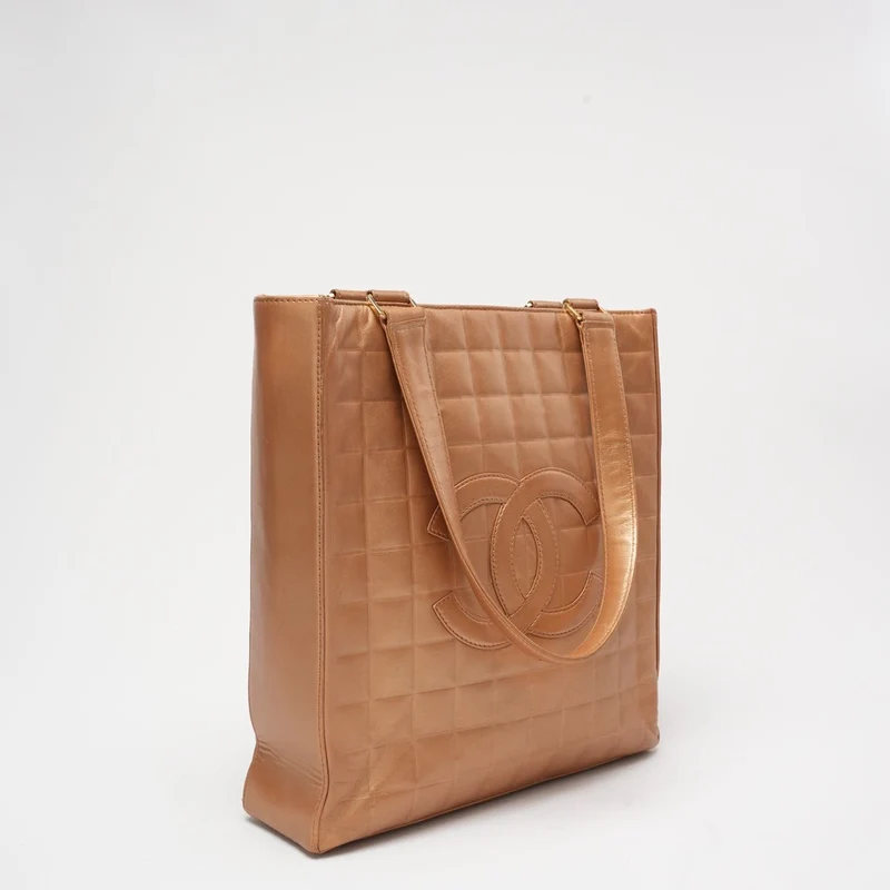 Chanel CC Metallic Golden Vintage Tragetasche