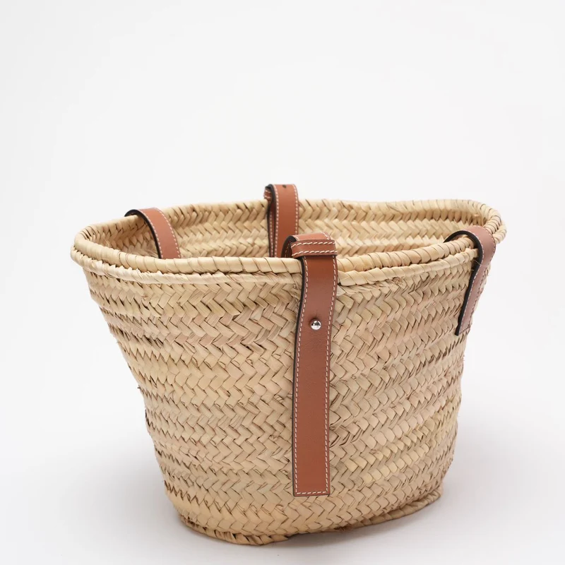 Loewe Raffia Basket Tote Braun