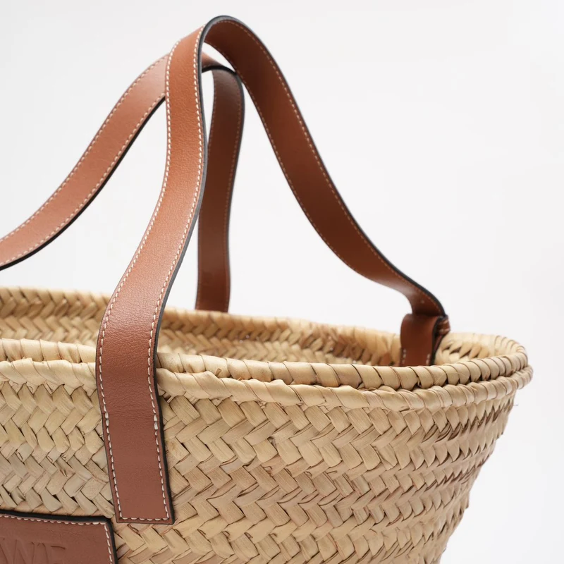 Loewe Raffia Basket Tote Braun