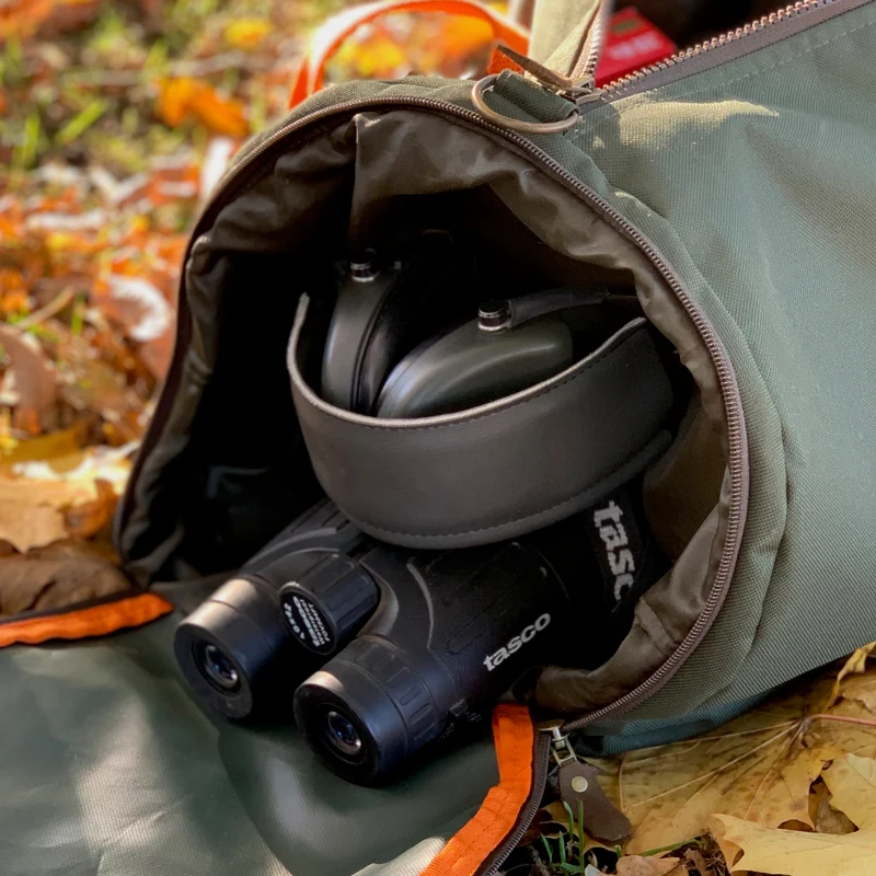 Dufflebag HUNTING KODURA Khaki mit orangenem Gurtband